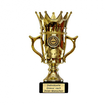 Sport-Pokal mit Wunschgravur/Emblem 54540-1 gold/blau 