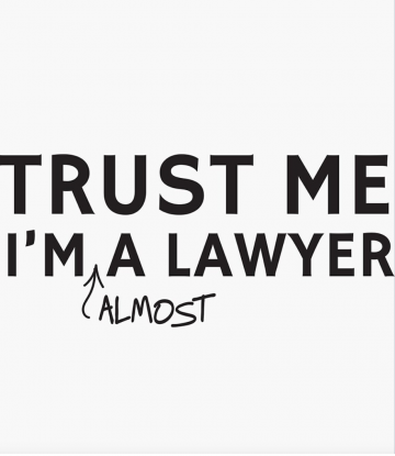 Trust me I am almost a lawyer sticker für Juristen