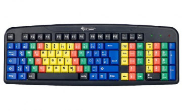 GeneralKeys Lerntastatur: USB-Übungs-Tastatur mit Farbkodierung für 10-Fingersystem (Lerntastatur 10 Finger) - 